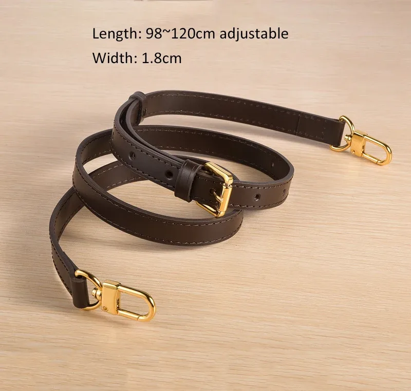 sangle de sac en cuir véritable, sangle d'épaule de haute qualité, accessoires de sac étroit, pièces de sac à bandoulière tendance