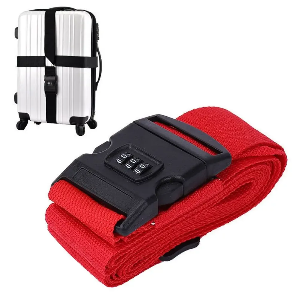 sangle de bagage de voyage réglable avec verrouillage par mot de passe, ceinture d'emballage, verrouillage sécurisé des bagages, antivol, ceinture de faisceau de bagages