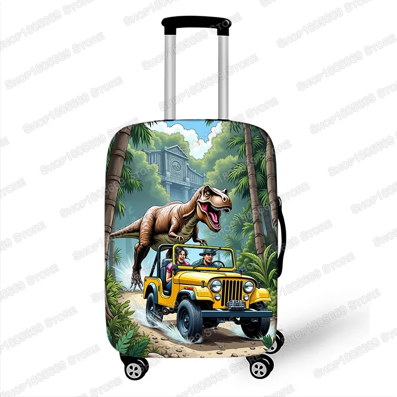 housse de bagage dinosaure jurassique imprimée en 3d, t-rex, velociraptor, spinosaurus, accessoires de voyage, housses de protection anti-poussière pour valise
