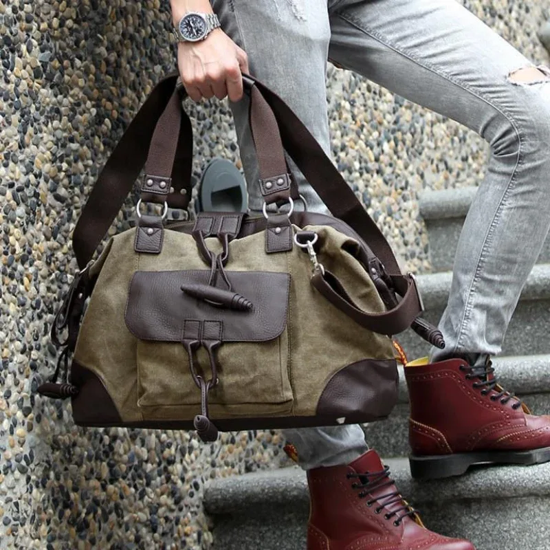 Sacs à main à bandoulière simple pour hommes, sac à bandoulière en toile pour garçon, paquet décontracté, à la mode, nouveaux sacs de voyage de grande capacité