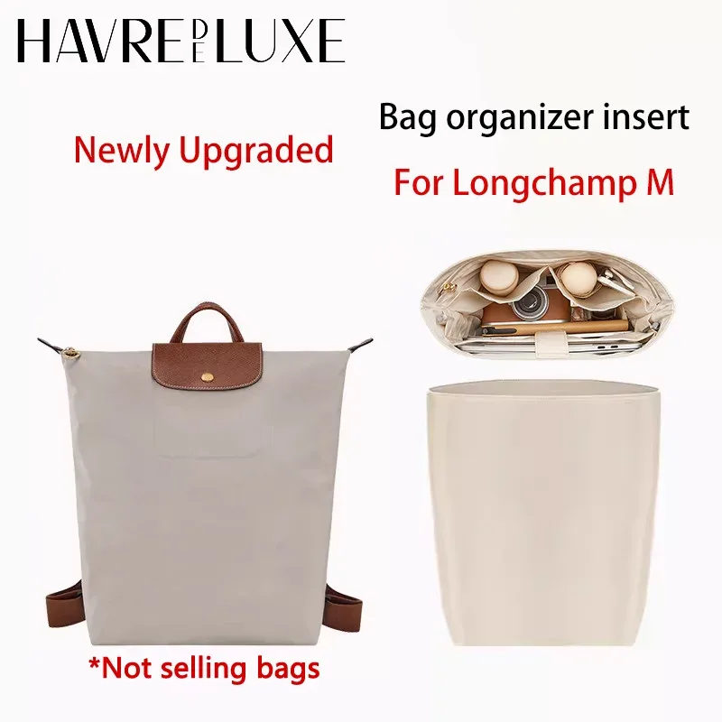 organisateur de sac pour sac à dos longchamp, pour ranger un ordinateur et une bouteille d'eau, facile à retrouver, en nylon durable, accessoires de sac.
