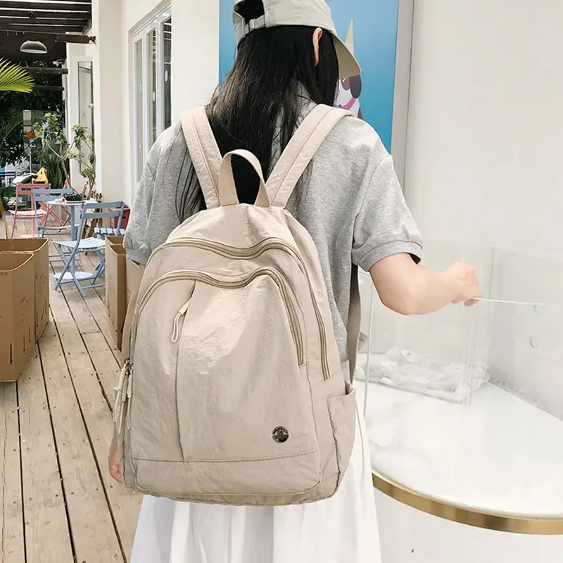 sac à dos décontracté pour femmes, léger et étanche, sac de voyage de grande capacité pour femmes, sac à dos d'école pour filles