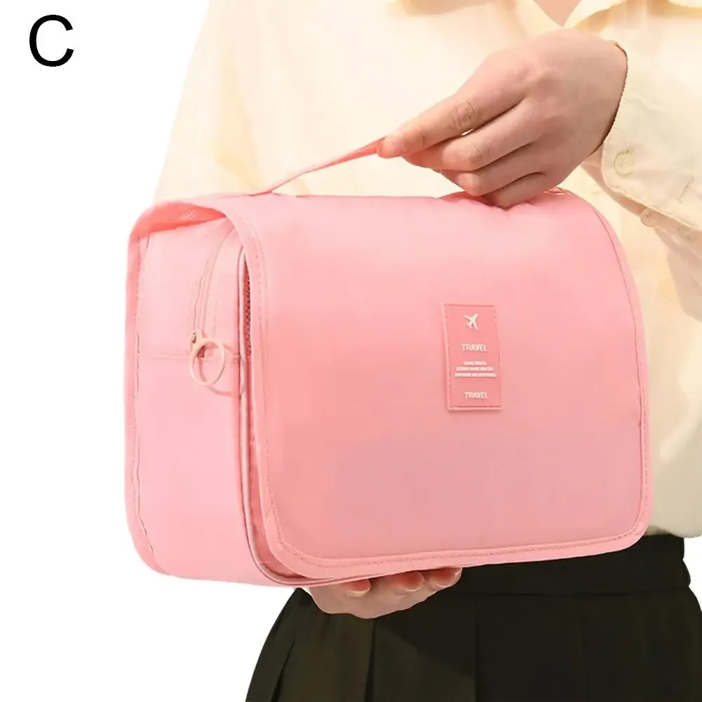 trousse de toilette de voyage imperméable de haute qualité pour femmes, organisateur de maquillage avec crochet de salle de bain, pochette de rangement