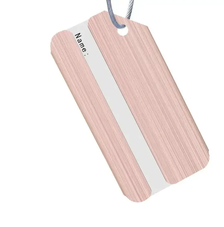 nouvelle mode étiquettes de bagages en alliage d'aluminium femmes hommes bagages de voyage valise nom porte-étiquette accessoires de voyage