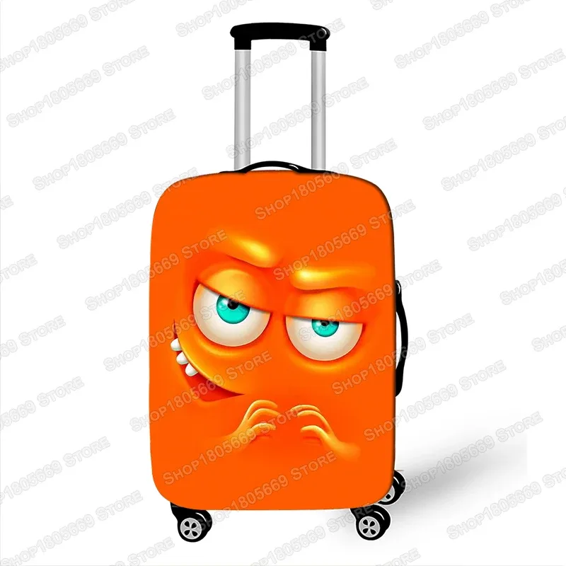 housse de valise imprimée expression drôle pour dames, housse de protection élastique pour bagages, housse anti-poussière