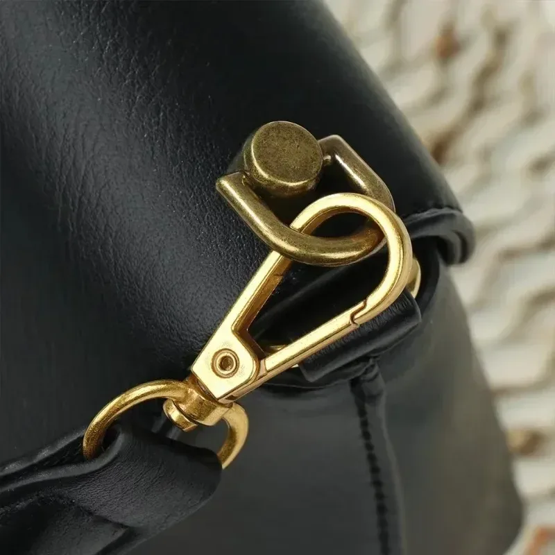 sac en métal rivet clou boucle goujons bouton sac à main cintre de ceinture en cuir artisanat sac à bagages boucle tong snap matériel accessoire
