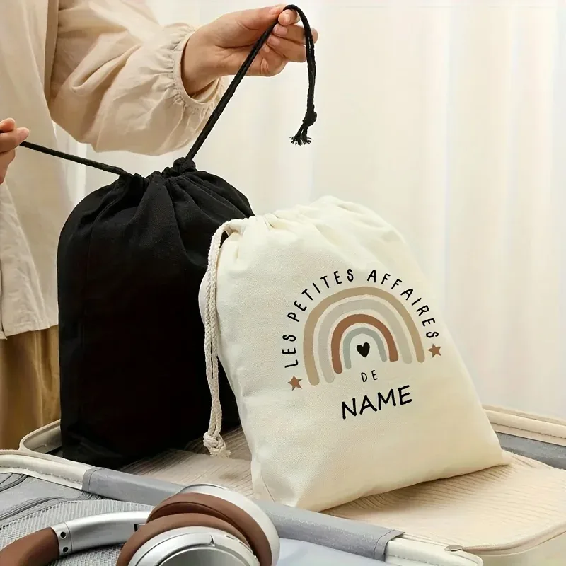 sac de rangement personnalisé pour sèche-cheveux les petites affaires, avec nom personnalisé, multicolore, pour voyage, accessoires de beauté