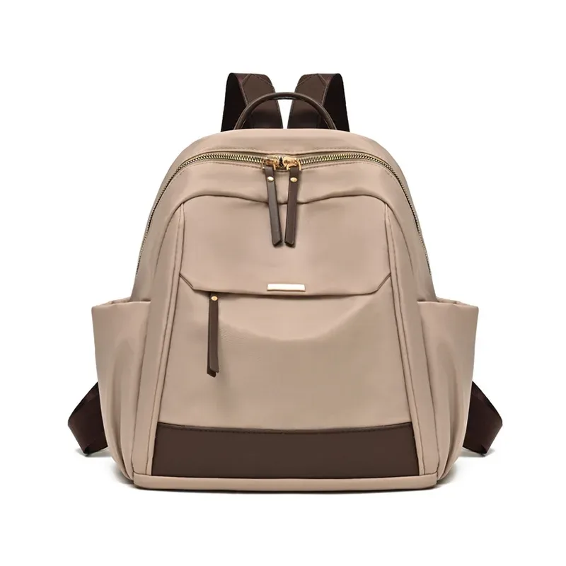 sac à dos antivol en nylon pour femmes, grande capacité, sac à dos de voyage léger, sac à bandoulière multi-poches pour l'école et les déplacements