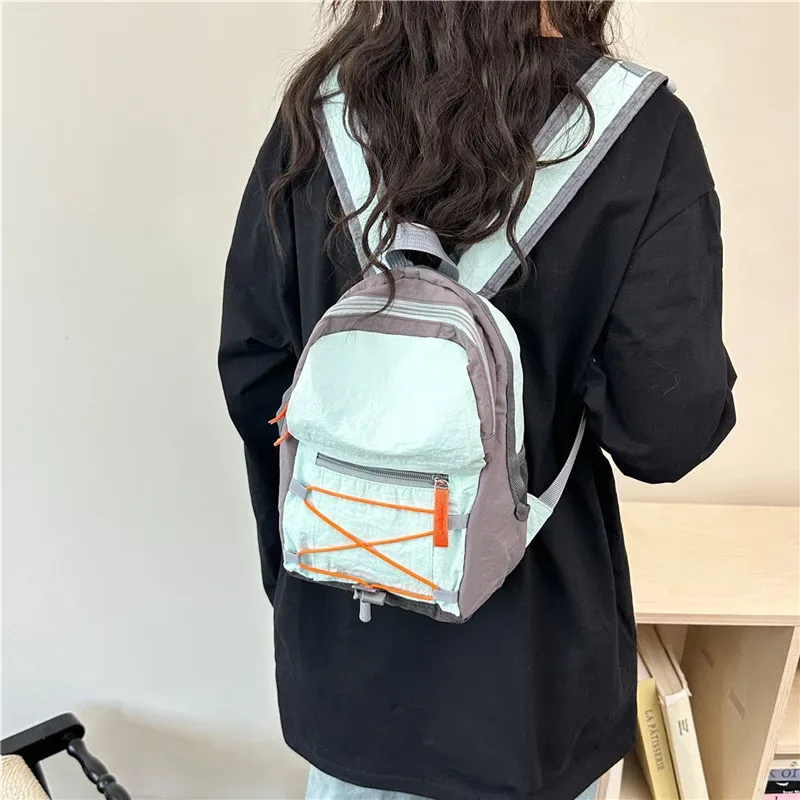 sac à dos décontracté à cordon de serrage, unisexe, léger, pour voyage, sport de plein air, style japonais, mini sac à dos tendance