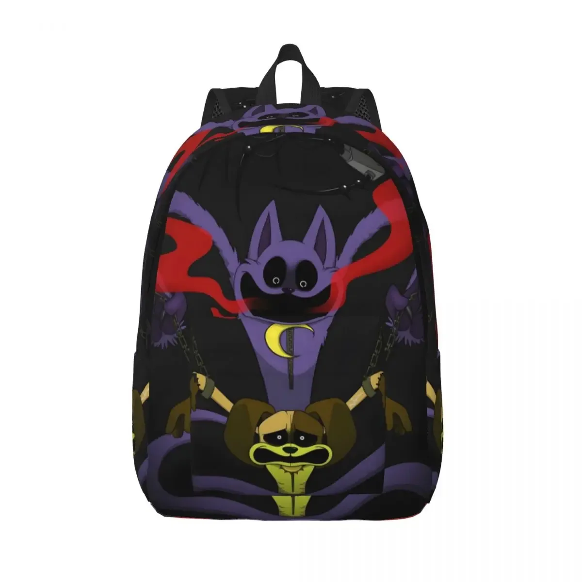 sac à dos en toile personnalisé avec impression 3d de créatures souriantes pour garçons et filles, sacs de voyage pour collège et école, sac à livres pour ordinateur portable de 15 pouces