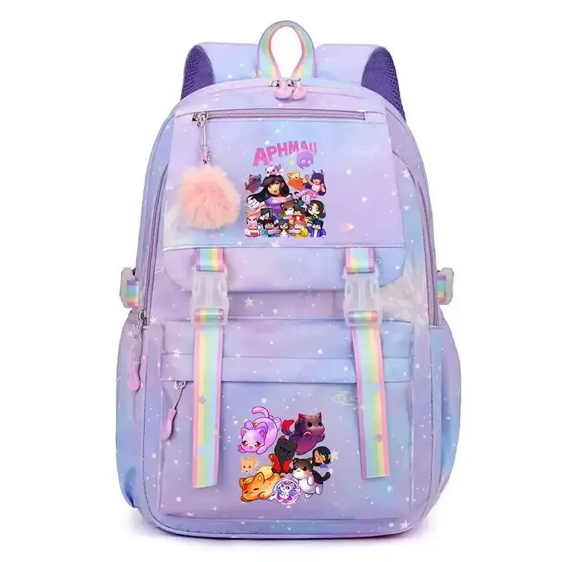 mochila aphmau sac à dos pour femmes et filles, sac d'école pour étudiants, sacs à dos de voyage de grande capacité, sac à dos pour ordinateur portable à la mode