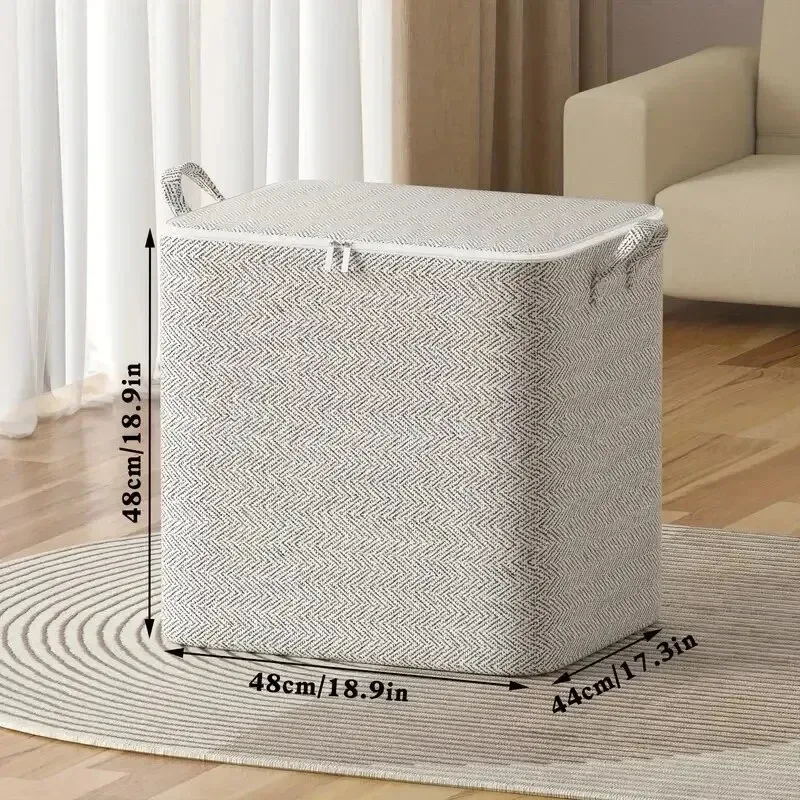 sac de rangement domestique de grande capacité, 1 pièce, matériau non tissé, organisateur de placard et de garde-robe, peut être utilisé pour les vêtements de couette, les jouets 2025