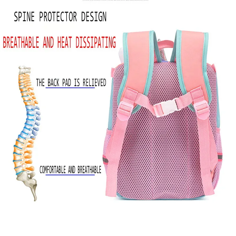 sac à dos personnalisé brodé en forme d'animal de dessin animé, licorne, dinosaure, mignon et tendance, plein de charme.
