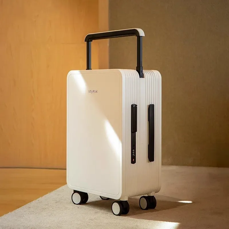 bagage roulant à guidon large, valise de chariot d'équilibre de voyage en matériau pc durable de haute qualité avec 360 ° verrouillage tsa pour roue rotative