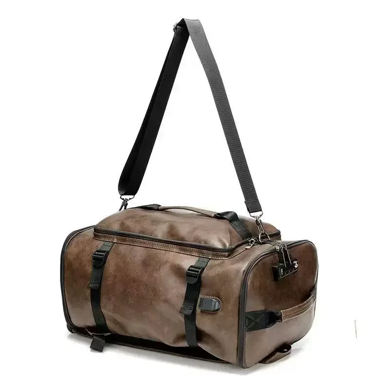 sac à dos en cuir véritable pour hommes, grande capacité, sacoche pour ordinateur portable, sac à dos de voyag