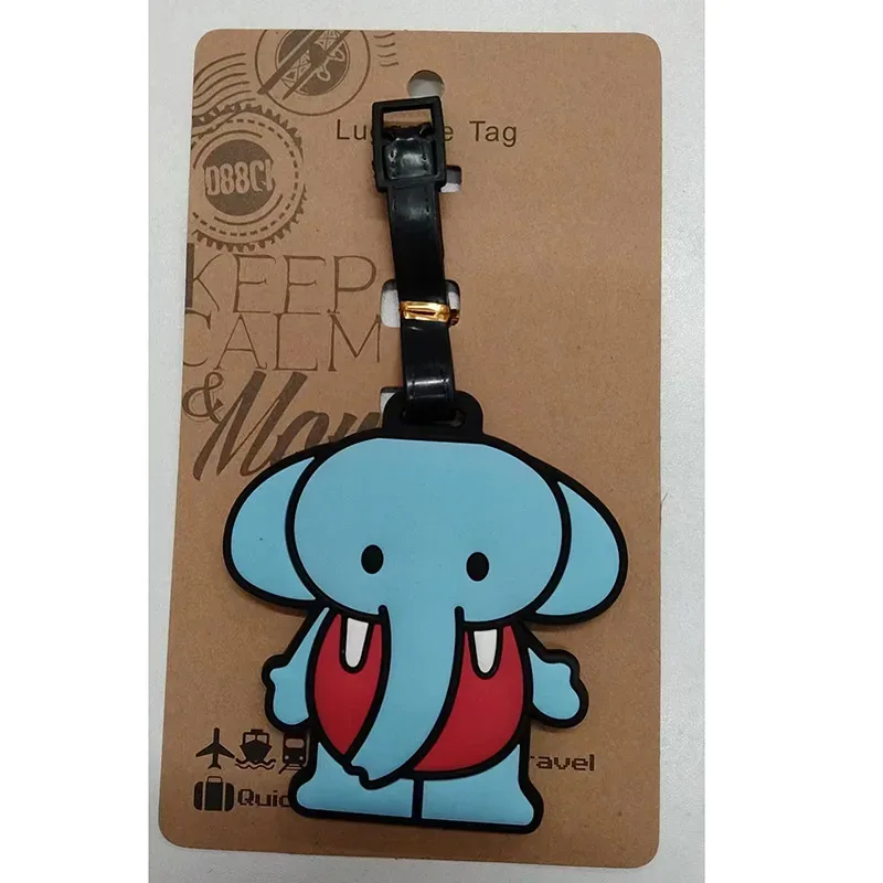 étiquette de bagage en forme de requin de dessin animé mignon, étiquette de sac à dos scolaire, étiquette anti-perte pour aéroport, accessoires de voyage