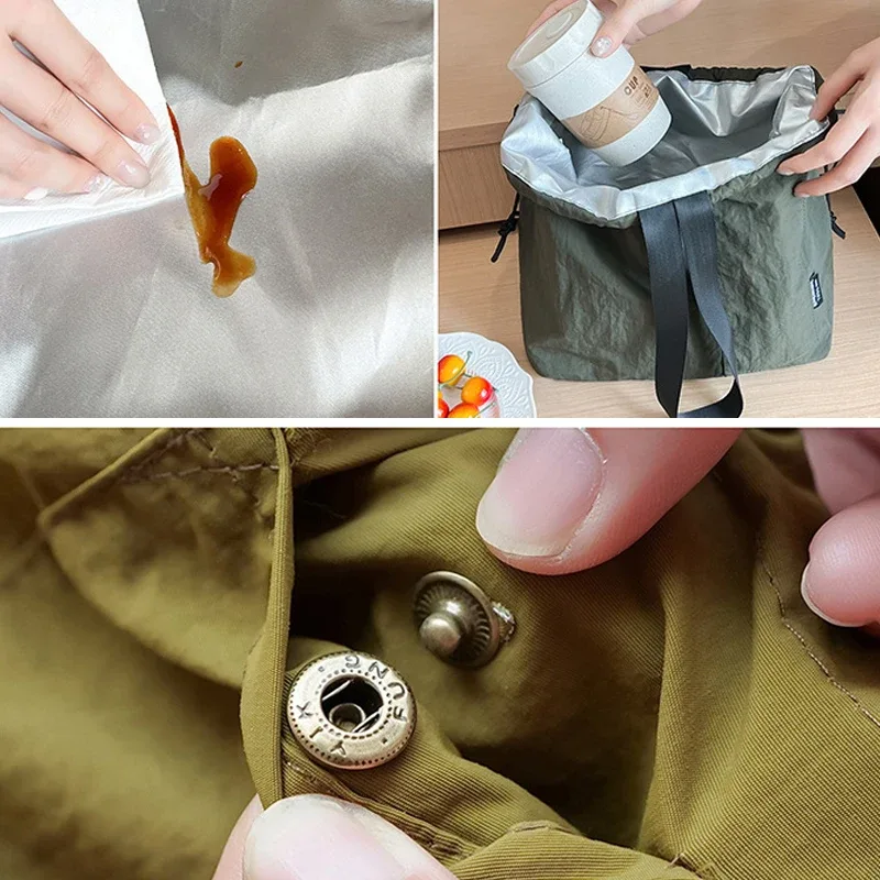 sac à bento de couleur unie, sacs à déjeuner portables, sac de rangement thermique isolé, sac fourre-tout en nylon imperméable de grande capacité, tendance de la mode