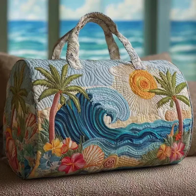 sac de voyage matelassé grande capacité, artisanat de matelassage 3d, sac de voyage, sacs fourre-tout, sac à main pour courtes distances