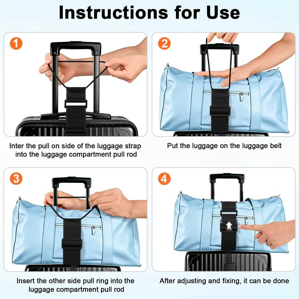 sangle de bagage élastique réglable, sangle de transport, sangle de bagage élastique, ceinture de valise, sangles de sécurité pour bagages de voyage