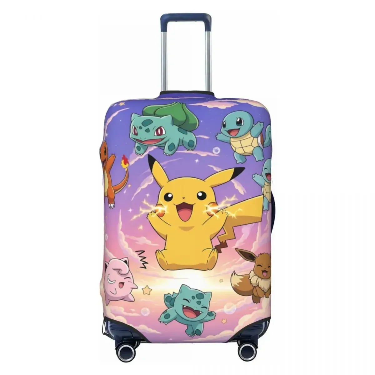 Housse de bagage lavable anti-rayures P-Pikachizer, haute élasticité, convient aux valises de 18 à 32 pouces, anti-poussière, pour une utilisation en voyage en plein air