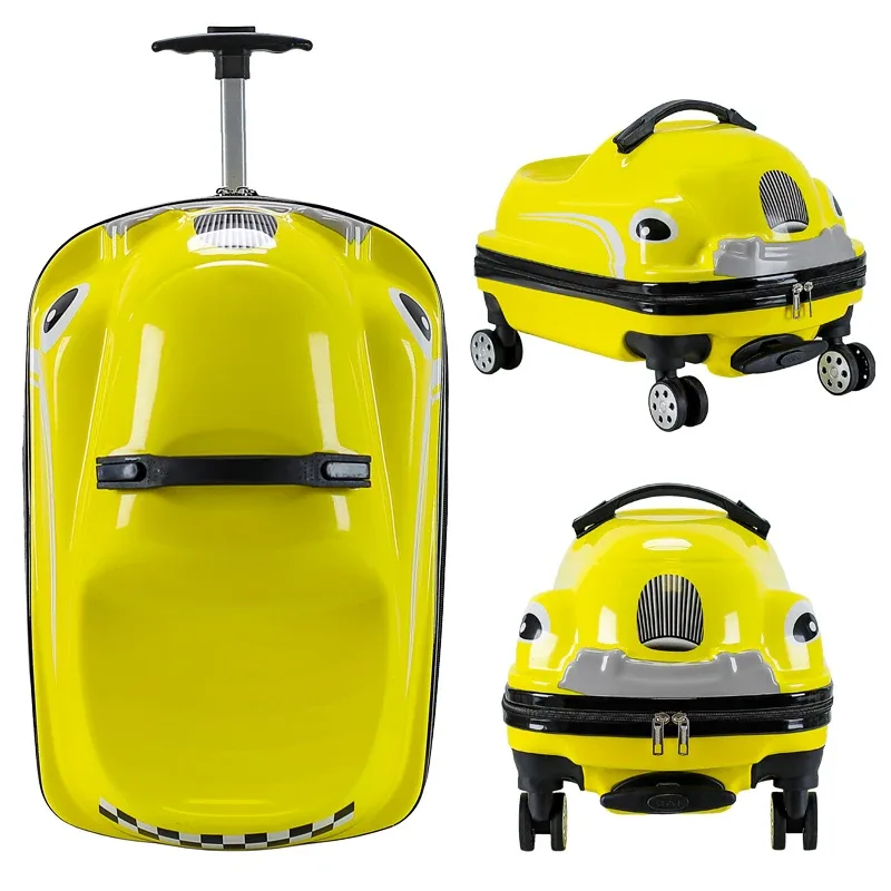 valise à roulettes de voyage pour enfant de 20 pouces avec dessins animés, bagage à main avec roues pivotantes, valise à roulettes pour enfants