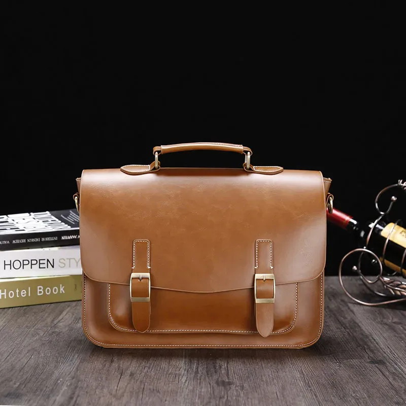 gumst-sac à main en cuir pu pour homme, sacoche de voyage, fourre-tout d'affaires, décontracté, à bandoulière