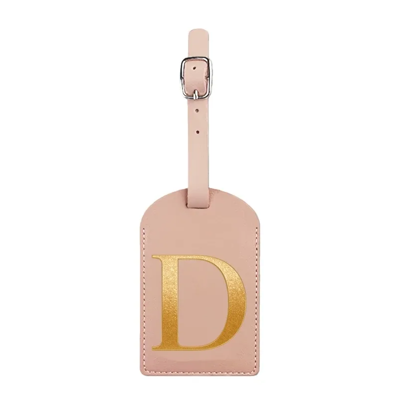 étiquette de bagage personnalisée avec nom, rose, avec motif de carte d'embarquement et initiales pour une identification facile