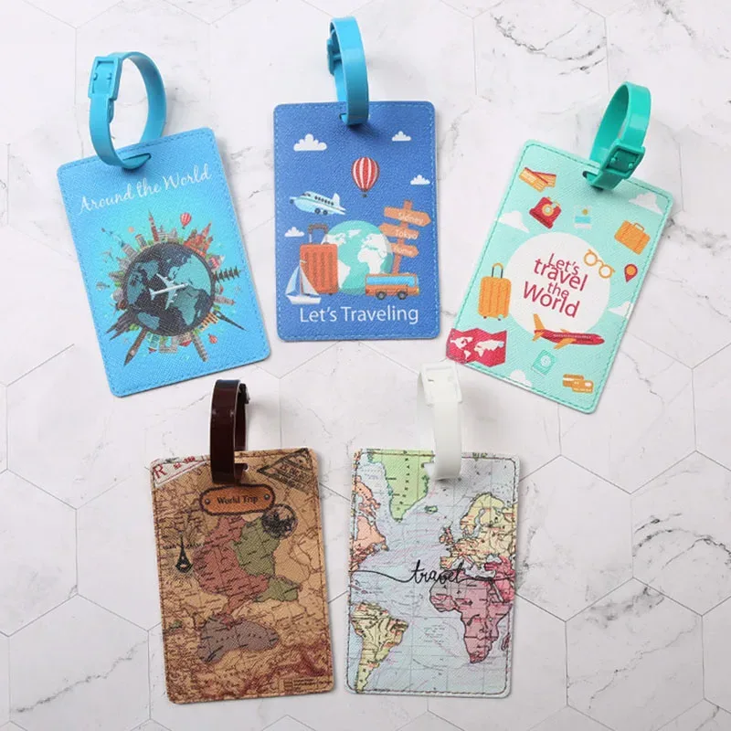 étiquette de bagage d'astronaute spatial mignon, accessoires de voyage pour femmes et hommes, valise en pu, porte-adresse d'identification, étiquette d'embarquement pour bagages, étiquette portable