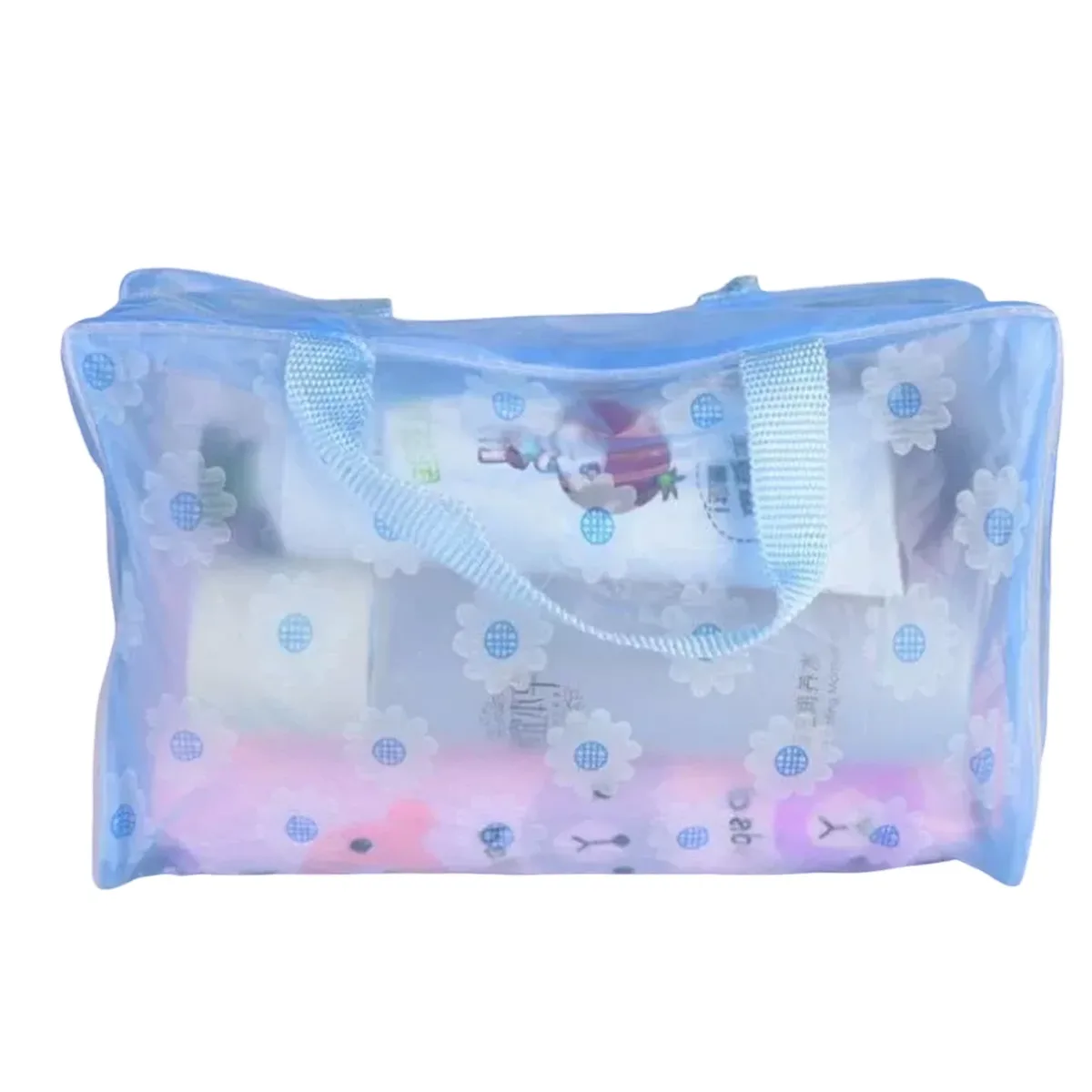 sac de maquillage transparent étanche en pvc, avec fermeture éclair et poignée, pour voyage, salle de bain, rangement, organisateur de cosmétiques