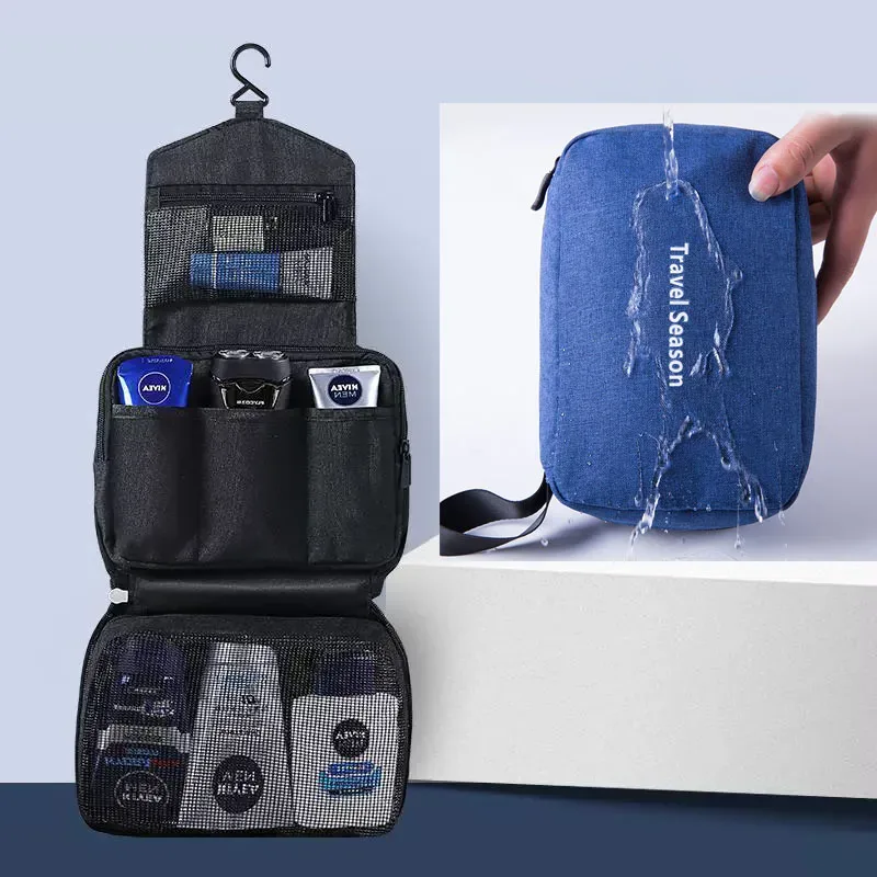 Trousse de toilette de voyage suspendue pour homme, pour articles de toilette et de rasage, trousse de maquillage étanche pour femme, trousse de beauté