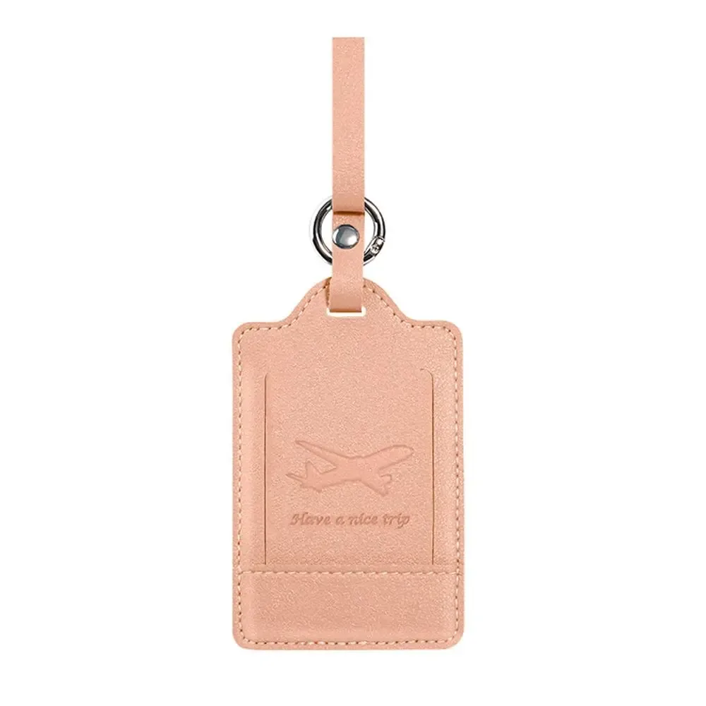 étiquettes de bagage portables en cuir pu, étiquette d'adresse de valise, étiquette de sac d'embarquement de bagages, anti-perte, accessoires de voyage