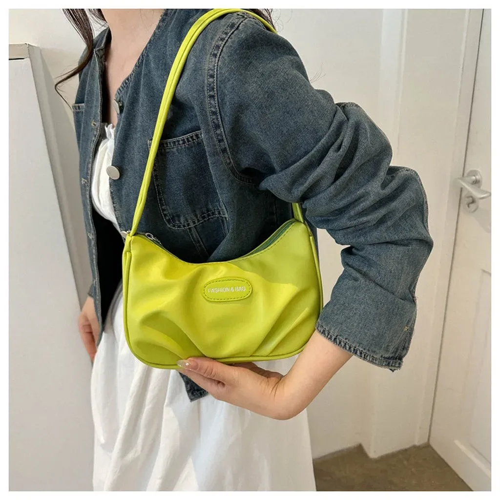 sac fourre-tout en cuir pu, sac à bandoulière croissant de niche, sac à bandoulière pour femme, style urbain pour les sorties, les rendez-vous et le trajet quotidien