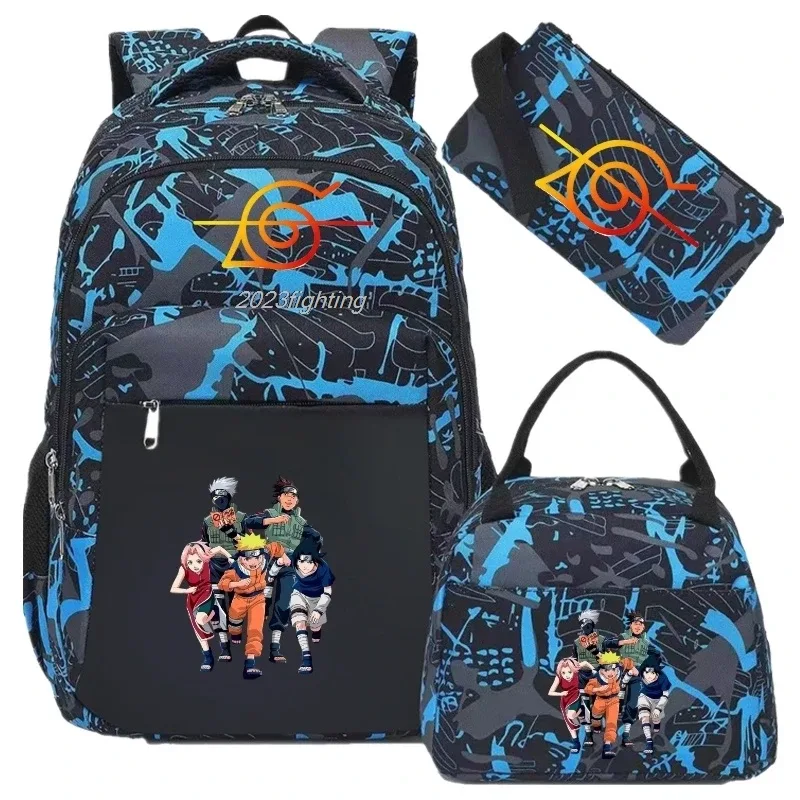 sac à dos camouflage uzumaki naruto uchiha sasuke pour hommes, sacs à dos de randonnée réfléchissants, sacs de voyage en plein air, sac d'école pour adolescents, sac pour ordinateur portable