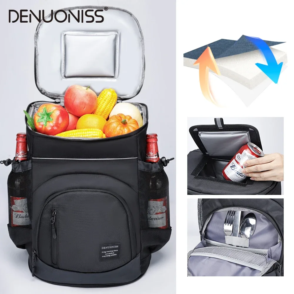 Sac à dos isotherme 33L pour boissons, plage, carnaval, sac à dos isotherme imperméable, sac isotherme extérieur personnalisé
