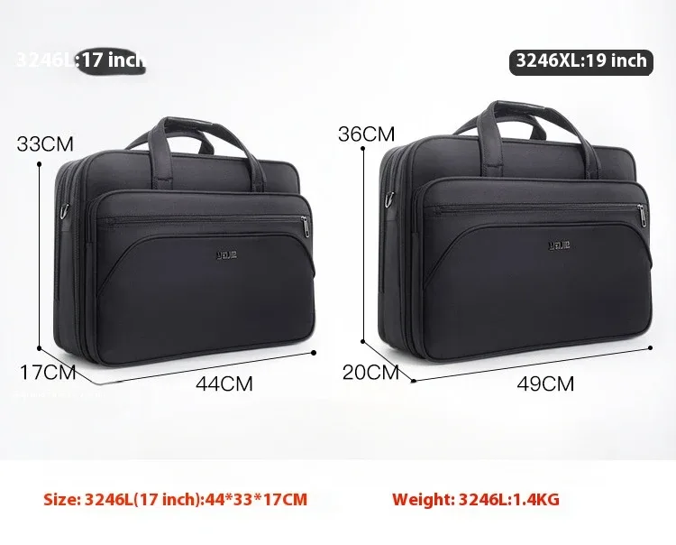 grands porte-documents pour hommes, fourre-tout en toile, 15.6 pouces, 17 pouces, 19 pouces, étui pour ordinateur portable, sacs de travail, sacoche de bureau