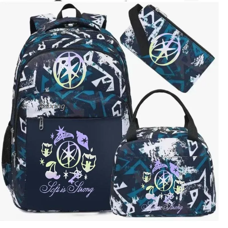 hot katseye drôle impression sacs à dos avec sacs à déjeuner multi-poches camouflage adolescents voyage sac à dos pour ordinateur portable femmes sac d'école mochila
