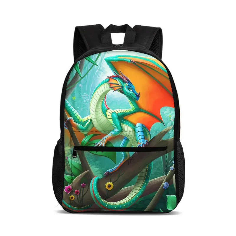 sac à dos pour ordinateur portable wings of fire, grande capacité, imprimé dessin animé, pour garçons et filles de l'école primaire, style polyvalent et tendance
