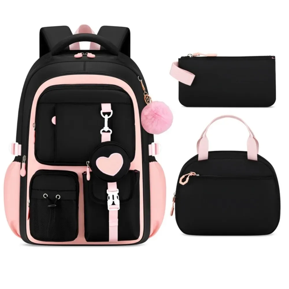 sac à dos grande capacité avec trousse intégrée, série love, design orthopédique, style princesse, multifonctionnel