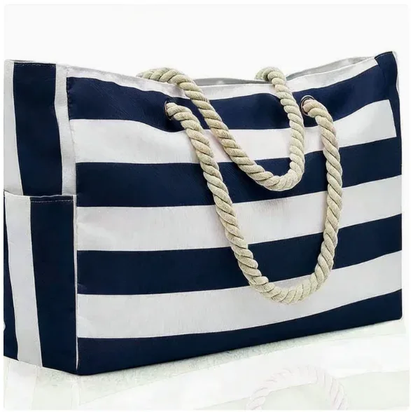 cadeau personnalisé pour la fête des mères, sac de plage rayé avec fermeture éclair, sac fourre-tout avec nom personnalisé, sacs fourre-tout pour les demoiselles d'honneur, sac de piscine imperméable