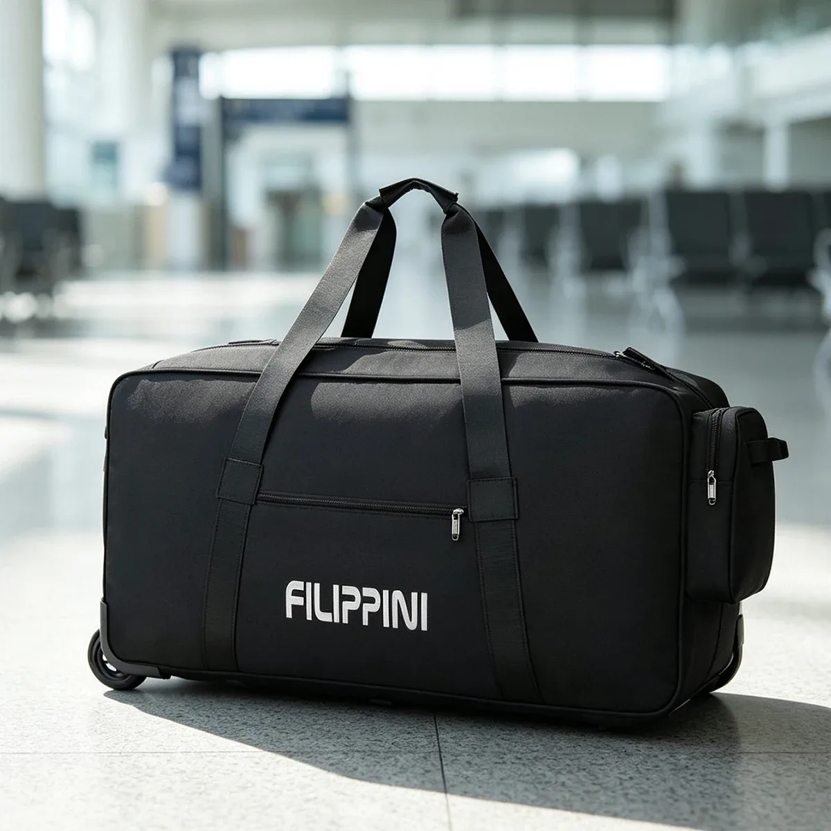 sac de voyage pliable imperméable pour bagages à main avec grande capacité pour ranger les bagages, valise à roulettes et compartiments divisés
