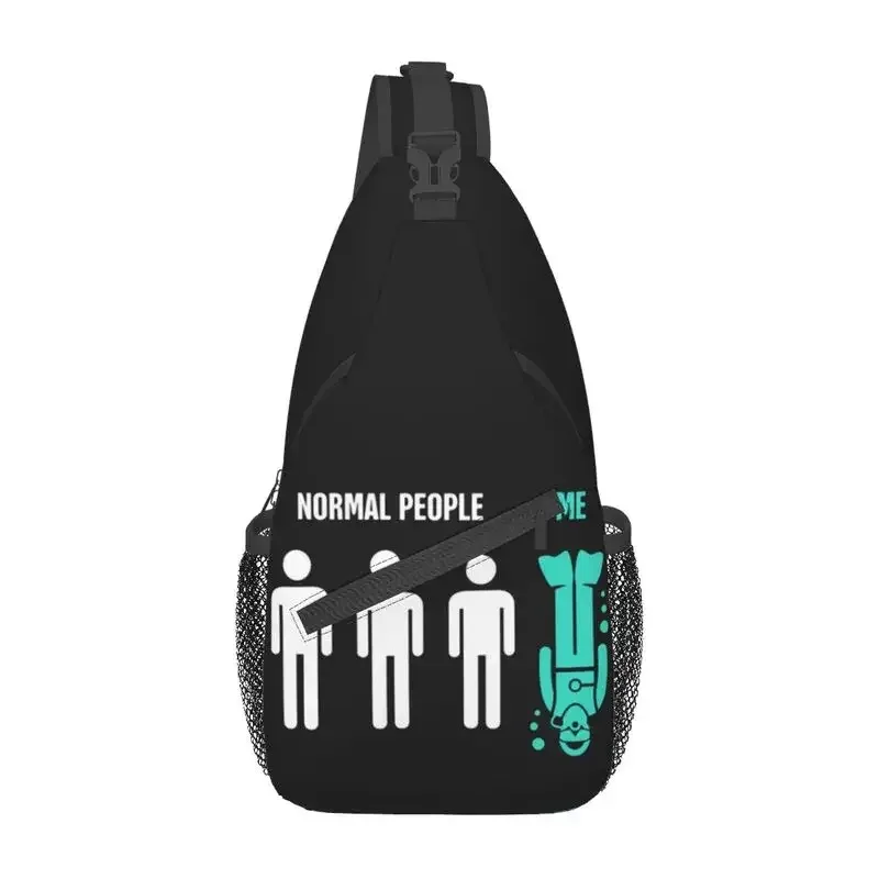 sensation de plongée sous-marine bubble sling crossbody backpack pour homme, sac de poitrine personnalisé initié par le plongeur, voyage, randonnée, sac à dos
