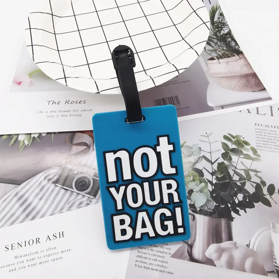 pas votre sac lettre étiquette de bagage gel de silice valise id addres support bagages embarquement étiquette portable lt51