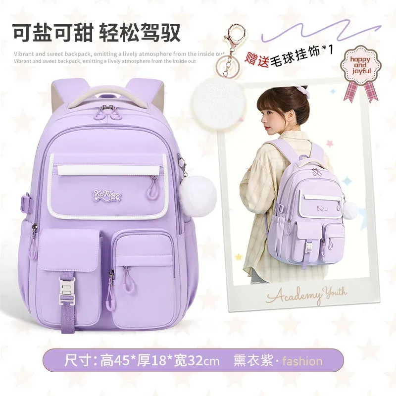 nouveau sac à dos scolaire pour étudiantes adolescentes – mignon, grande capacité, léger, imperméable en tissu oxford