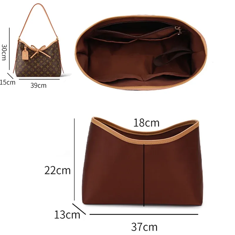 organisateur de sac en nylon pour lv carryall pm mm – support de rangement durable et élégant pour sacs, accessoires de modification intérieure