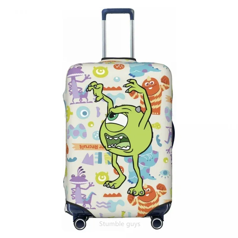 housse de bagage lavable anti-rayures, imprimé m-monsteres, convient aux valises de 18 à 32 pouces, élastique, durable, anti-poussière, pour les voyages en plein air