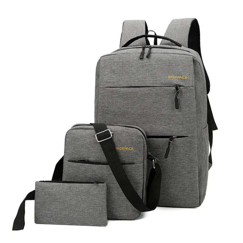 Sac d'ordinateur de grande capacité, 3 pièces, sac à dos de voyage multifonctionnel