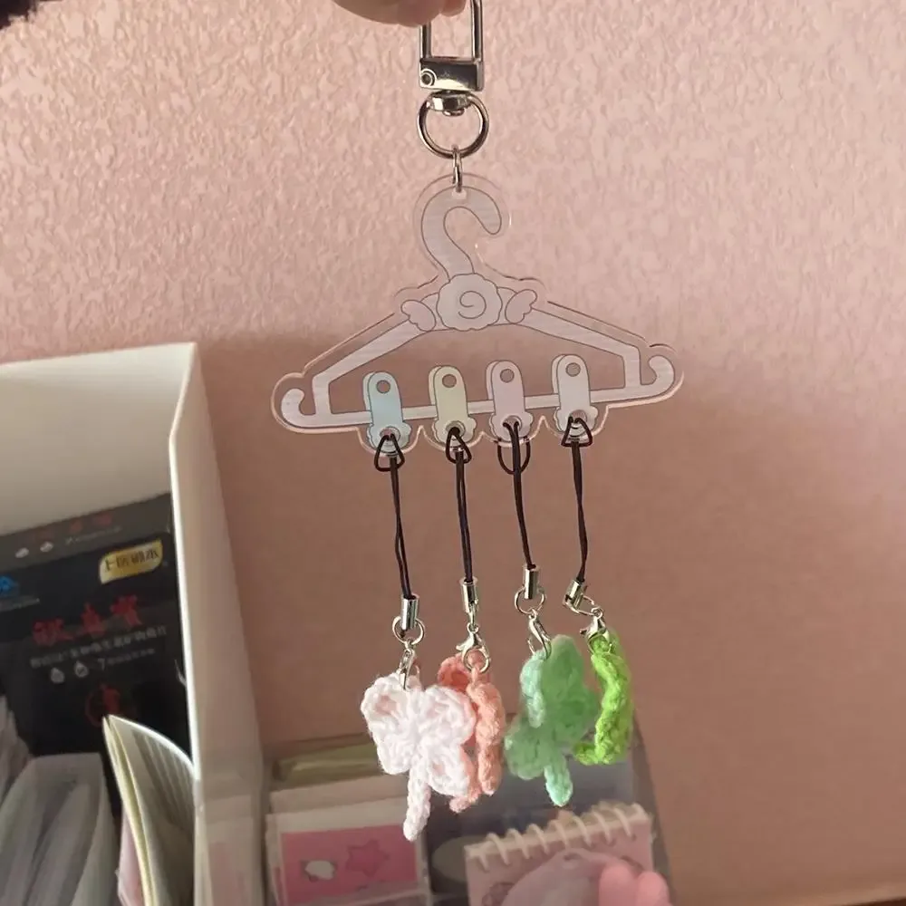 porte-clés mousqueton en acrylique pour vêtements, pendentif pour sac à dos, breloques pour sac, décor manuel coréen, porte-clés créatif de dessin animé