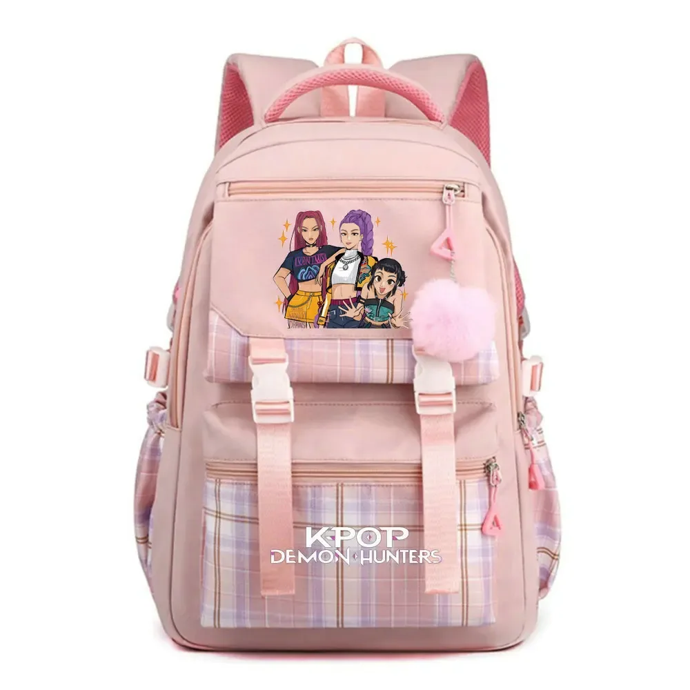 sacs à dos d'école kpop demon hunters, sacs d'école pour étudiants, sac à dos de voyage à la mode pour filles, sac à dos étanche avec fermeture éclair, sac à dos pour ordinateur portable