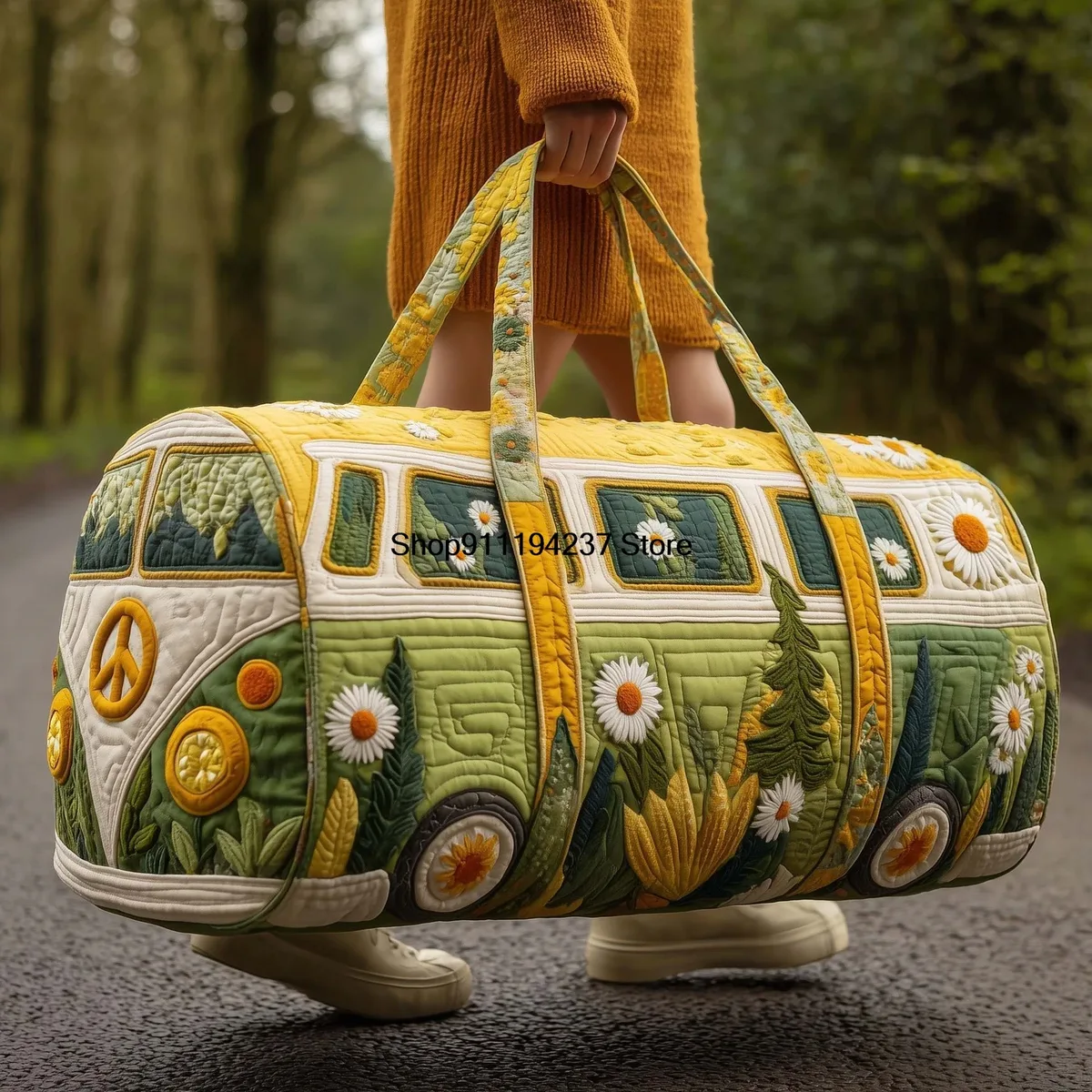 nouveau modèle de sac de voyage matelassé 3d hippie vibe