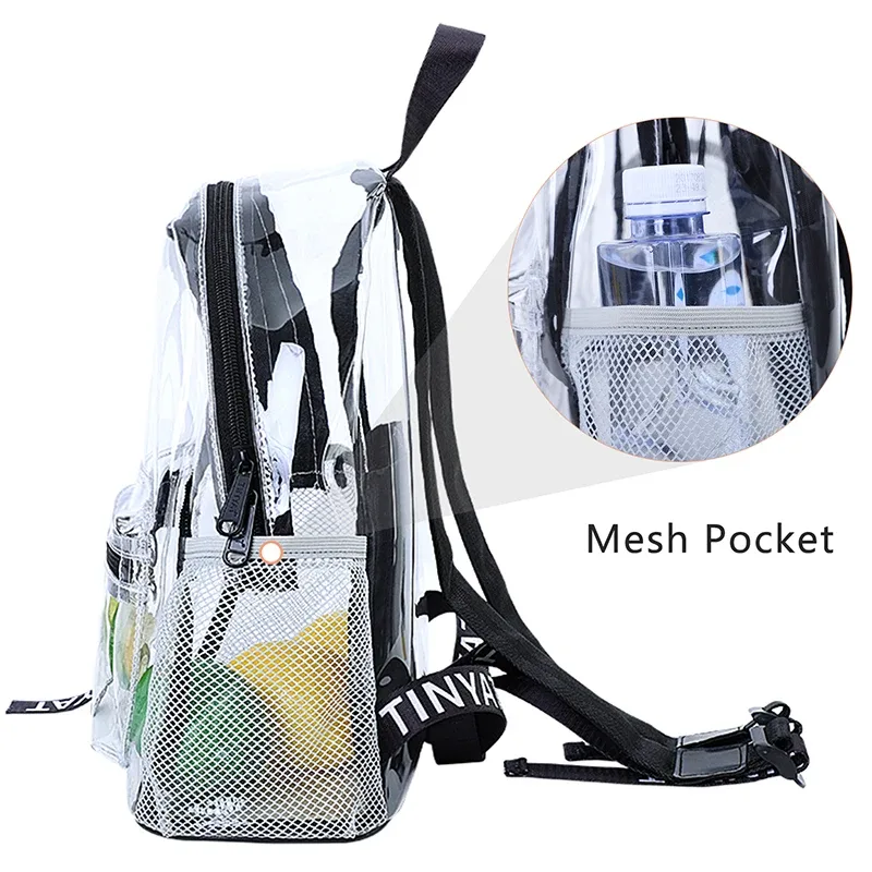 tinyat résistant transparent clair femmes sac à dos sport voyage école cahier sacs à dos grande capacité étudiant sac filles
